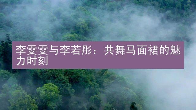 李雯雯与李若彤：共舞马面裙的魅力时刻